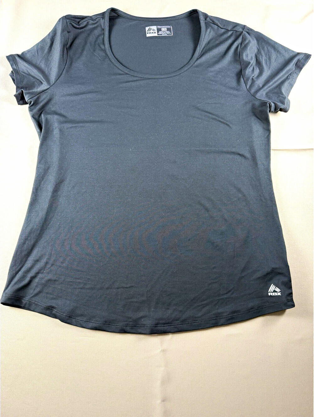 RBX Performance Women’s Gray Short Sleeve Scoop Neck Stretch Polyester Tee L